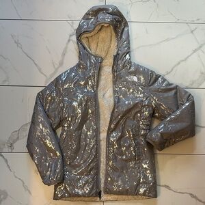 The North Face Kids Shiny Silver Raincoat